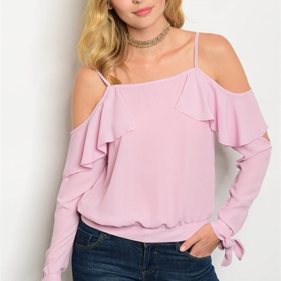 . Tops - LILAC OFF THE SHOULDER TOP